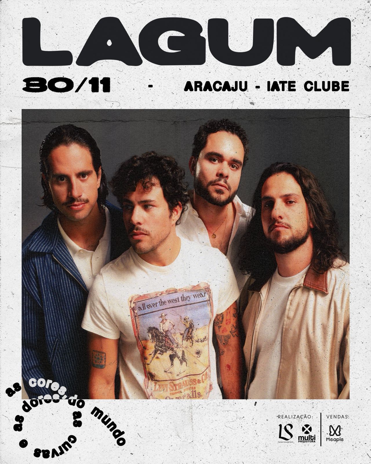 Lagum apresenta turne As Cores As Curvas e As Dores do Mundo em Aracaju