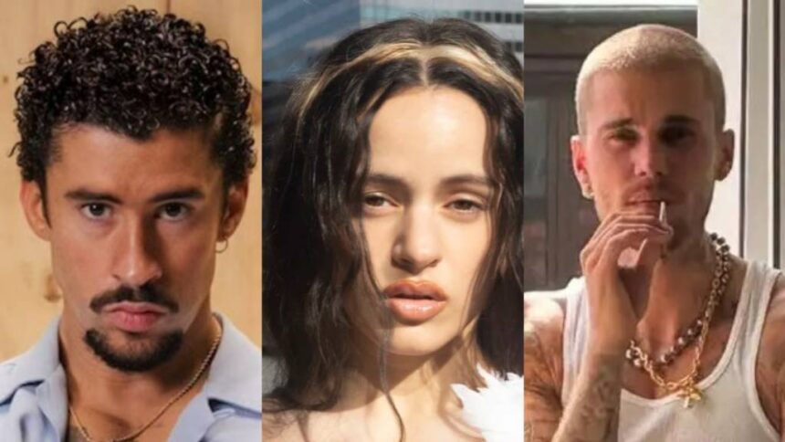 Rosalia e Bad Bunny de Justin Bieber 1