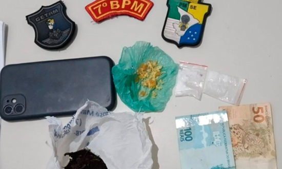 PMSE apreende drogas e identifica motocicleta adulterada em Lagarto foto pmse