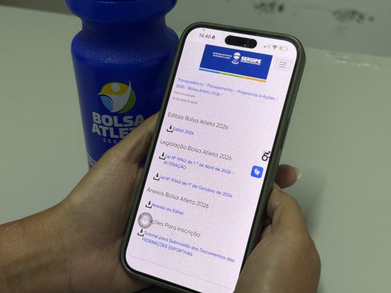 Governo de Sergipe abre inscricoes para 195 vagas do Bolsa Atleta 2026