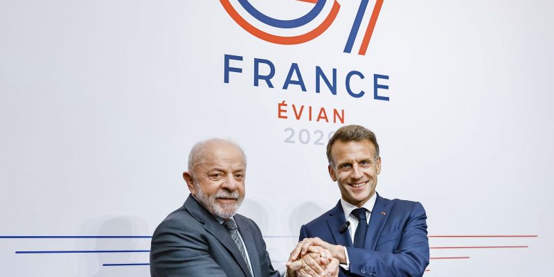 lula discute submarinos e defesa com macron margem do g7 20260615