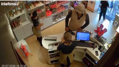Homem é preso após roubar loja de chocolates em Nossa Senhora da Glória