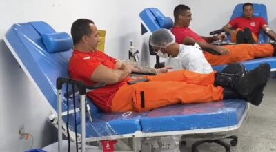Bombeiros mobilizam 36 alunos para reforçar estoque de sangue no Hemose