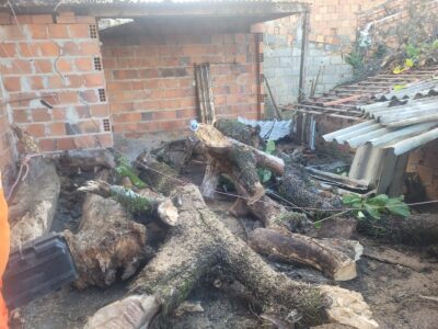 Bombeiros removem mangueira que ameaça estrutura de casa em Aracaju