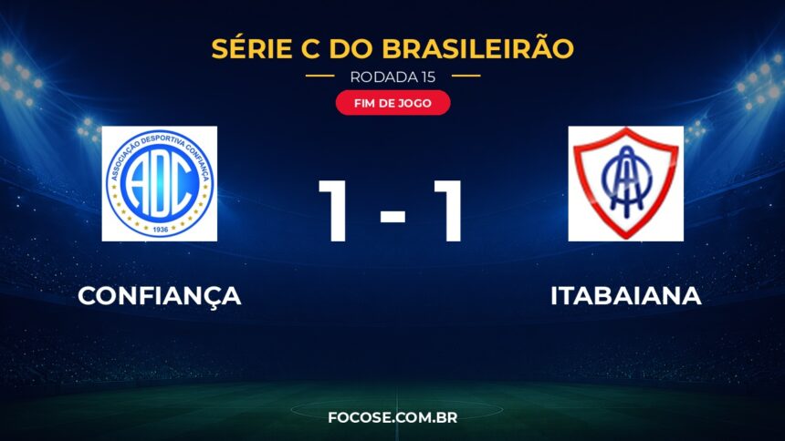 Confiança 1 x 1 Itabaiana pela Série C do Campeonato Brasileiro