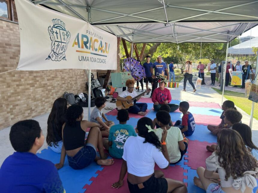 Sejesp promove brincadeiras no Parque da Sementeira em Aracaju