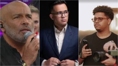 O cantor Rick, o empresário Bruno Avelar e o videomaker Paulo Soares, vítimas da queda de helicóptero em Santa Catarina