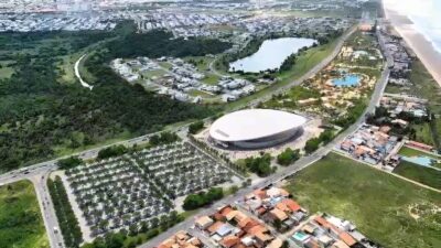 Imagem do projeto da Arena Multiuso na Barra dos Coqueiros divulgada pela campanha