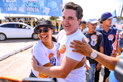 O deputado federal Gustinho Ribeiro (PP) durante anúncio de investimentos para sete municípios sergipanos