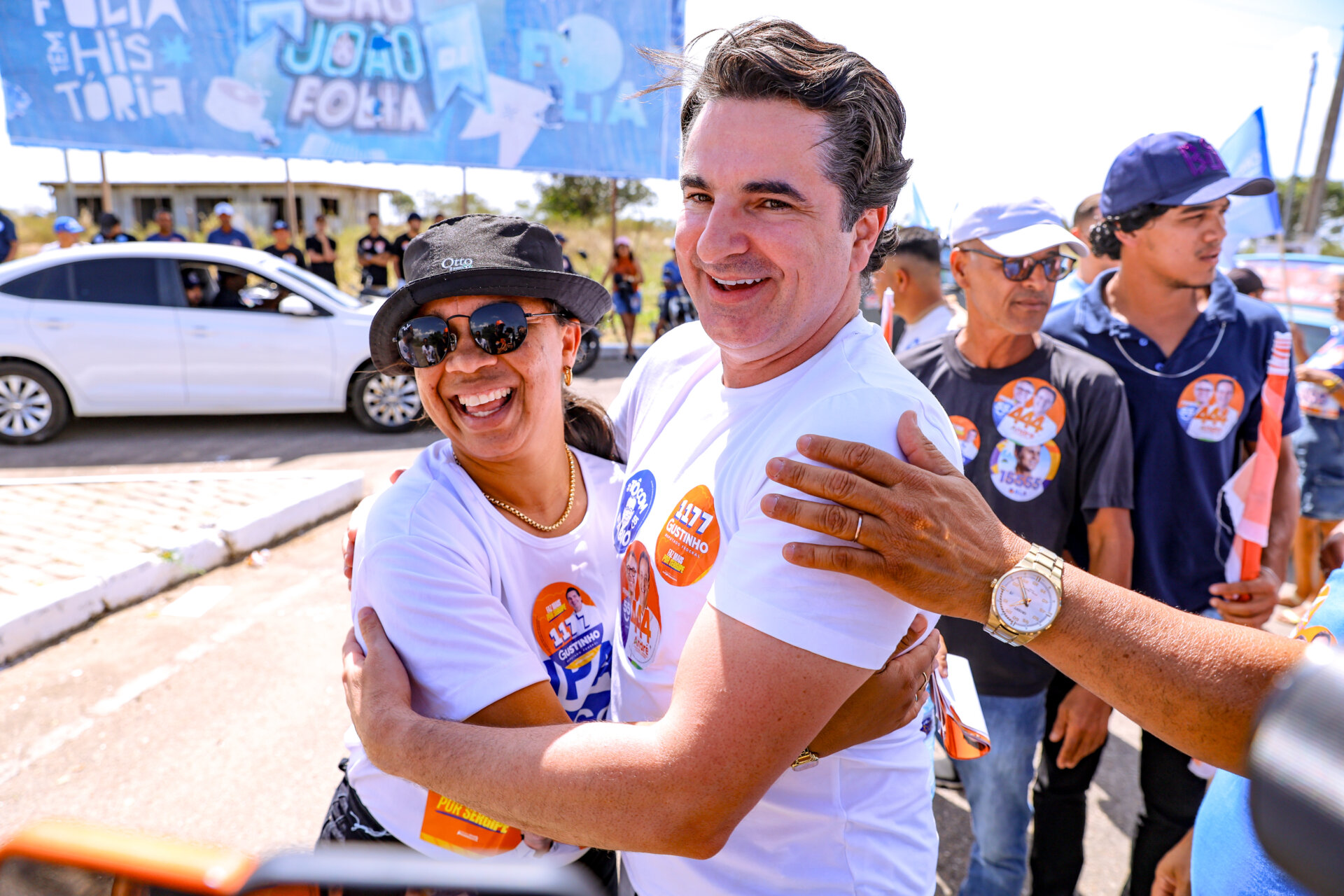 O deputado federal Gustinho Ribeiro (PP) durante anúncio de investimentos para sete municípios sergipanos