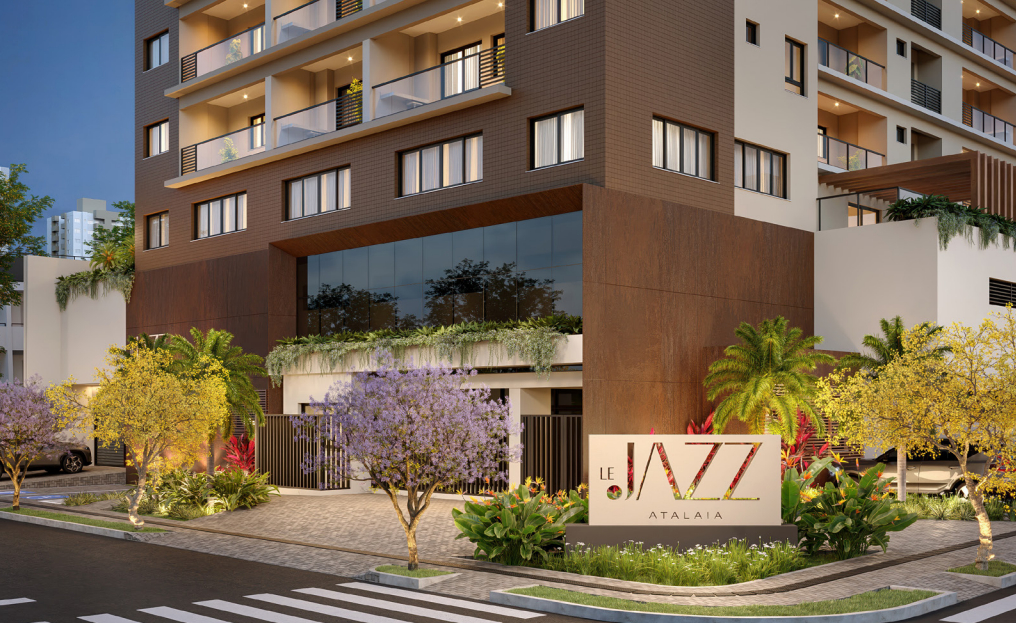 Perspectiva do Le Jazz Atalaia, novo empreendimento residencial em Aracaju