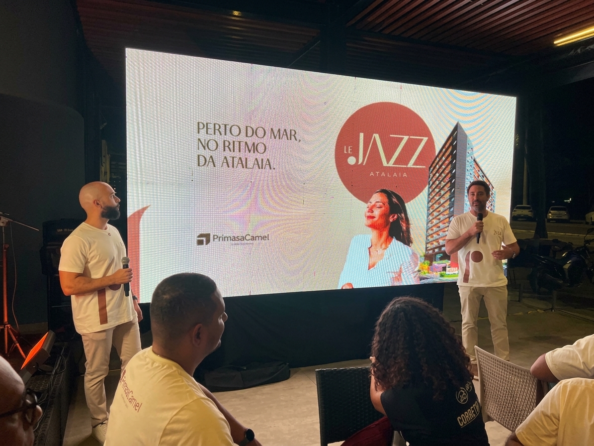 Evento de lançamento do Le Jazz Atalaia para corretores e imobiliárias