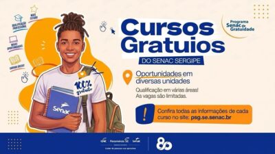 Senac abre 575 vagas gratuitas para quem busca emprego em Sergipe