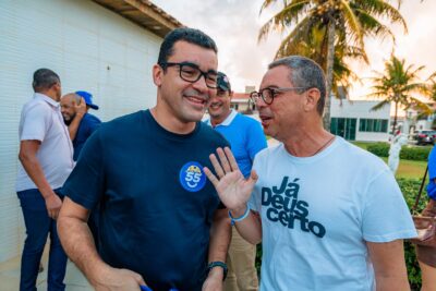Fábio Mitidieri e o publicitário Cleon Menezes durante a campanha