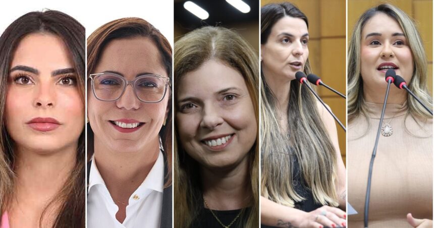 Da esquerda: Yandra Moura, Delegada Katarina, Maísa Mitidieri, Dra Lidiane Lucena e Kitty Lima
